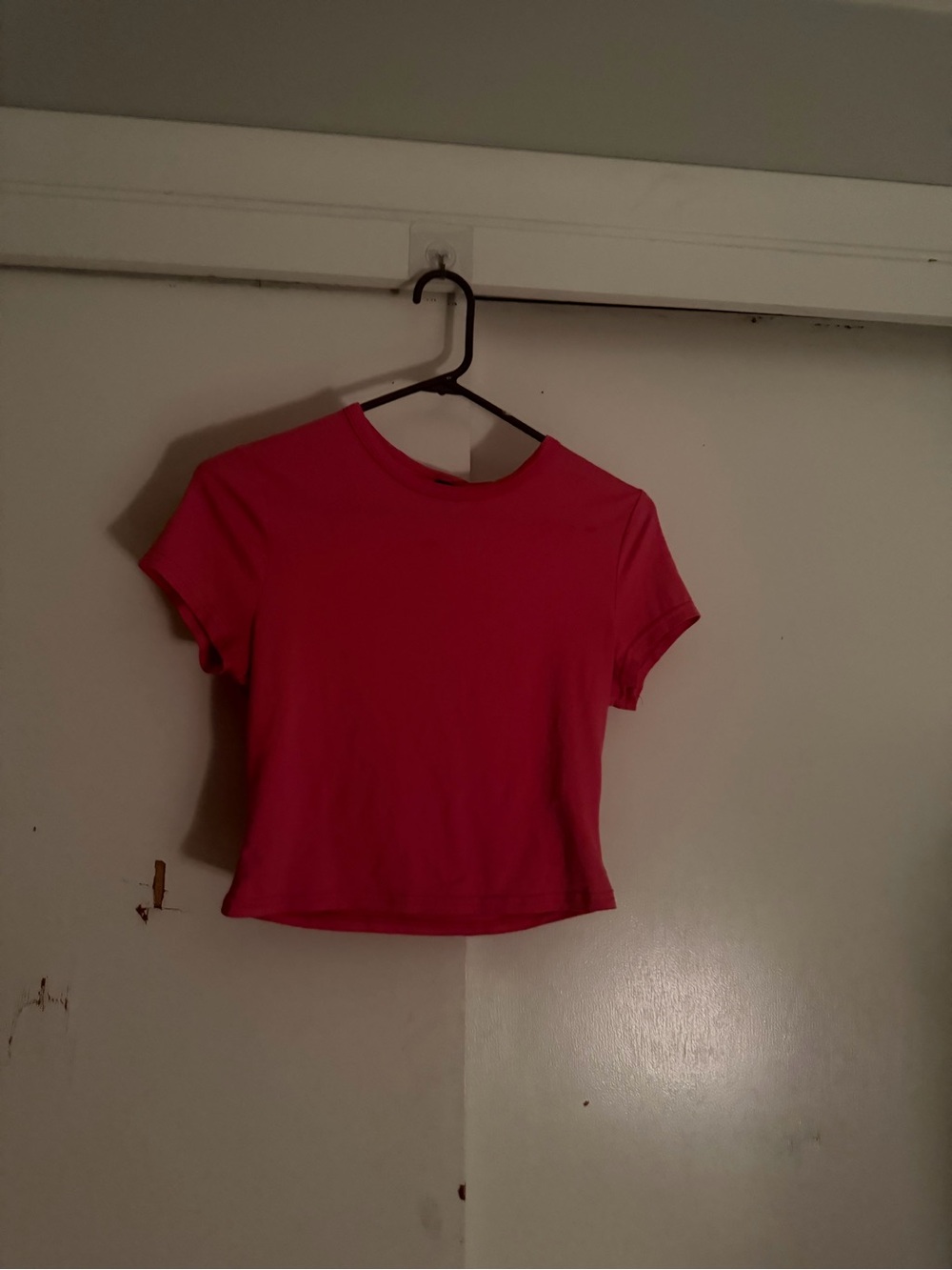 Women’s Pink Crewneck Short Sleeve Top